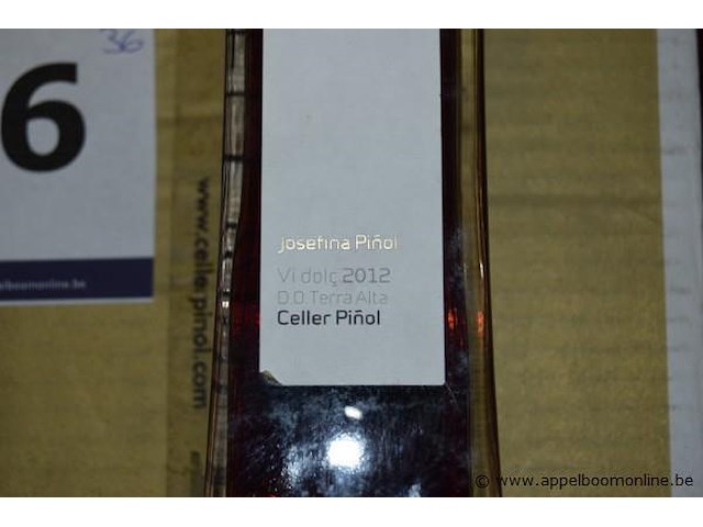 36x fles likeurwijn, celler piñol, josefina piñol vi dolç 2012 d.o. terra alta, 500ml - afbeelding 2 van  3