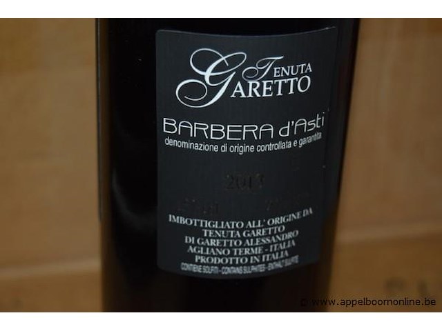 36x fles rode wijn, tenuta garetto, barbera d'asti, 2013 - afbeelding 2 van  2