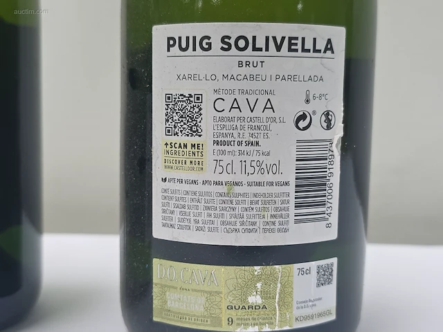 (36x) fles(sen) cava puig solivella 75 - afbeelding 6 van  7