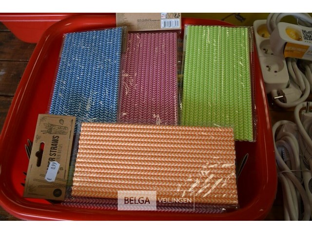 36x16st kartonnen rietjes - afbeelding 1 van  1