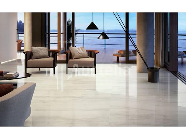 37,80m² akoya zilver gepolijst 30x60, marmeren effect, vloer en muur, nieuw ingepakt - afbeelding 2 van  2