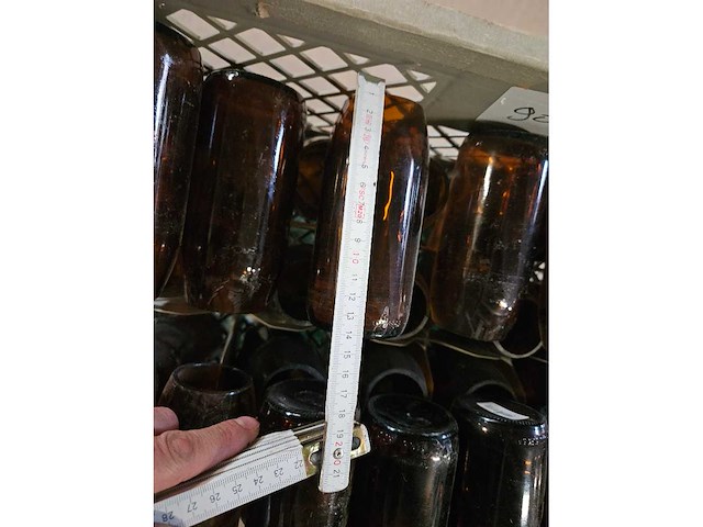 38x vaasjes bottle recup bruin 14cm h - afbeelding 3 van  3