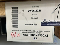 39 aluminium platen, afmetingen 3000 x 1500 x 2 mm. - afbeelding 2 van  3