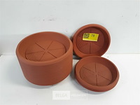 39 x onderschotel pvc rood-bruin 2 assorti - afbeelding 1 van  3