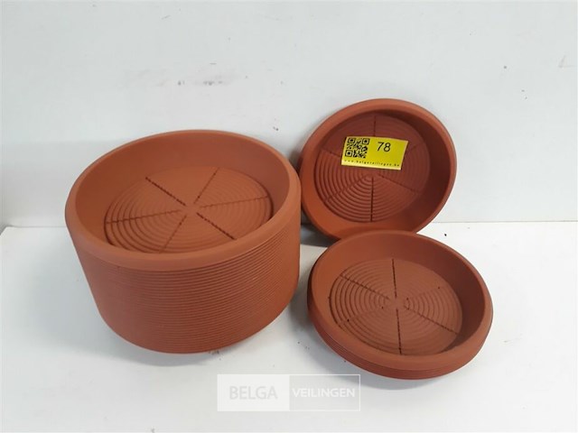 39 x onderschotel pvc rood-bruin 2 assorti - afbeelding 2 van  3