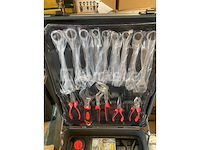 399 delige gereedschaps trolley, 22 delige ringratel-steeksleutel set 6-32mm en lange bougiesleutel set - afbeelding 3 van  12