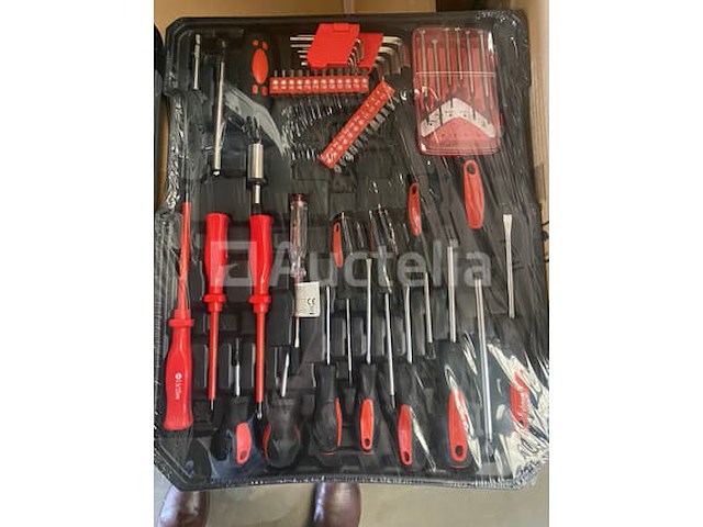 399 delige gereedschaps trolley, 22 delige ringratel-steeksleutel set 6-32mm en lange bougiesleutel set - afbeelding 4 van  12