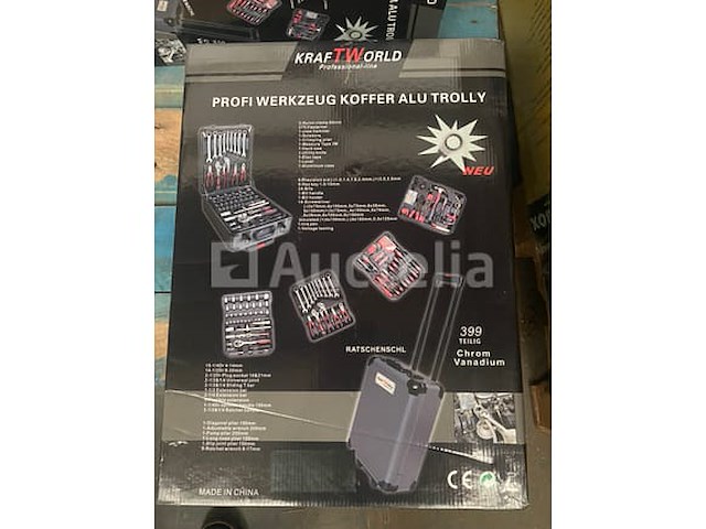 399 delige gereedschaps trolley, 22 delige ringratel-steeksleutel set 6-32mm en lange bougiesleutel set - afbeelding 8 van  12
