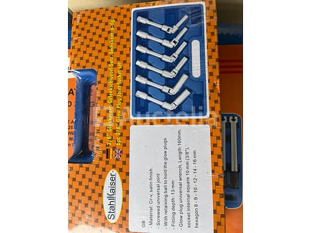 399 delige gereedschaps trolley, 22 delige ringratel-steeksleutel set 6-32mm en lange bougiesleutel set - afbeelding 9 van  12