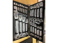 399 delige gereedschaps trolley, 22 delige ringratel-steeksleutel set 6-32mm en lange bougiesleutel set - afbeelding 11 van  12