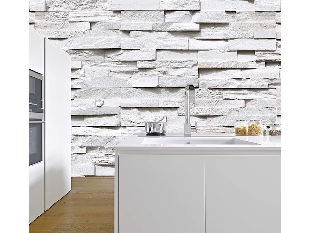 3d baksteen fotobehang 274 x 254 cm - afbeelding 1 van  2