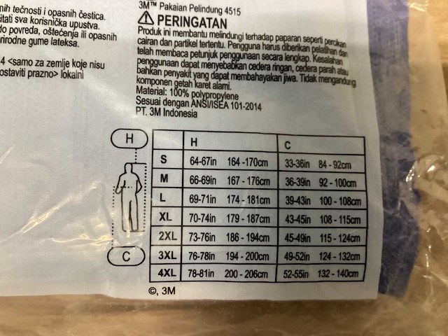 3m 3m 4515 overall blauw xl (21x) - afbeelding 5 van  6