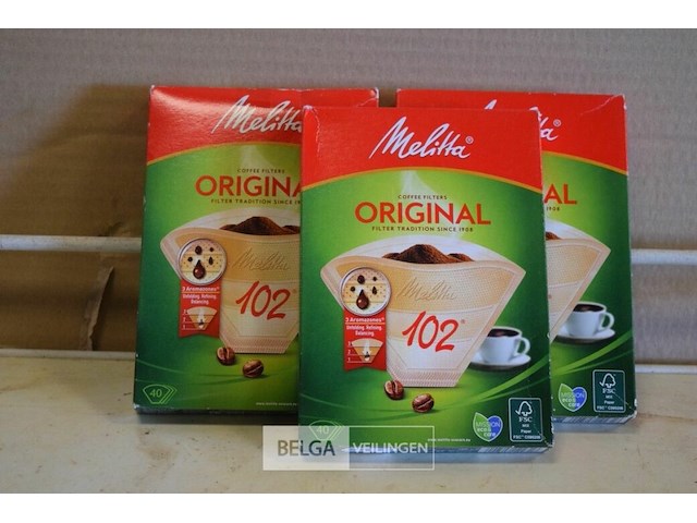 3x 40 st melitta koffiefilters mt 102 - afbeelding 1 van  1