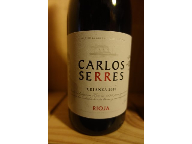3x 75cl carlos serres crianza 2018 - afbeelding 2 van  3