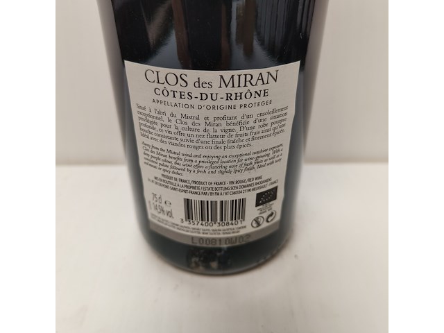 3x 75cl clos des miran vin biologique - afbeelding 2 van  2
