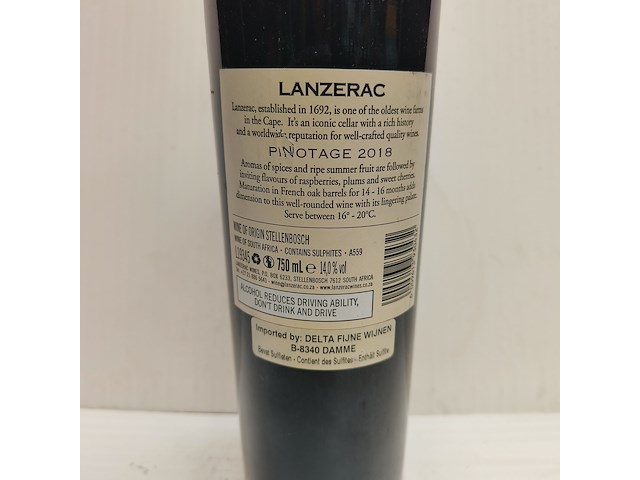3x 75cl lanzerac stellenbosch - afbeelding 2 van  2