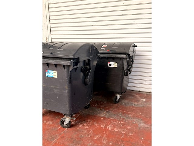 3x afvalcontainer van 1100 liter - afbeelding 3 van  3