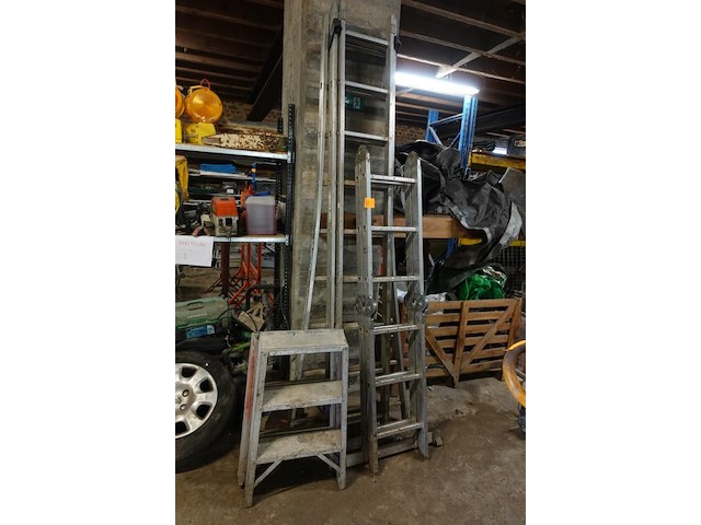 3x aluminium ladder - afbeelding 1 van  1