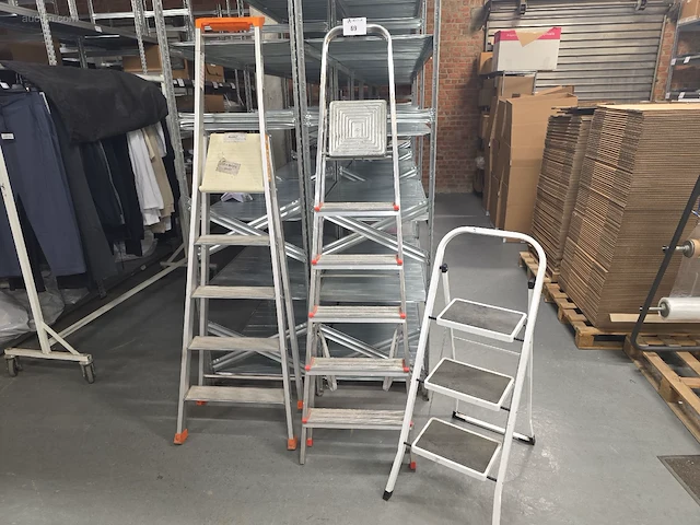 (3x) aluminium trapladders tubesca - afbeelding 1 van  5