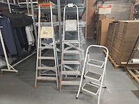 (3x) aluminium trapladders tubesca