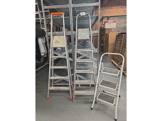 (3x) aluminium trapladders tubesca - afbeelding 2 van  5