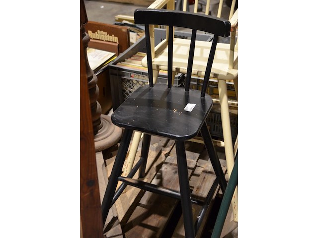 3x antieke hoge stoel - afbeelding 2 van  4