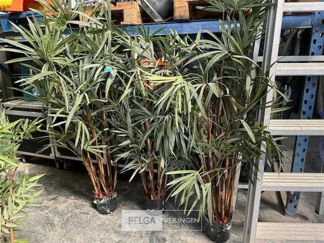 3x bamboe kunstplanten h130 cm - afbeelding 1 van  3