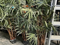 3x bamboe kunstplanten h130 cm - afbeelding 2 van  3