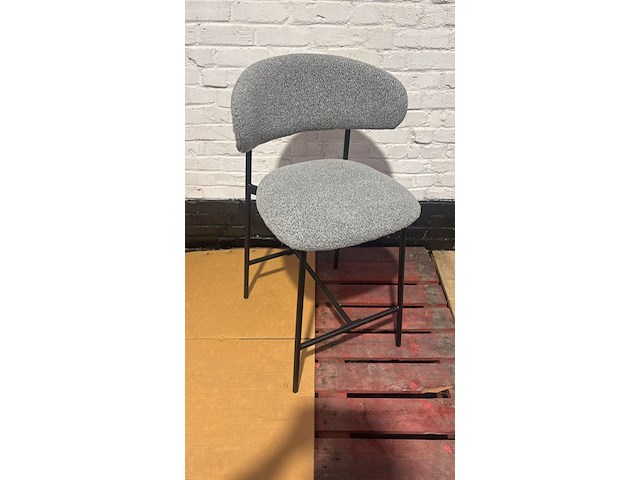 3x barstoel grijs bouclé 67zithoogte - afbeelding 1 van  1