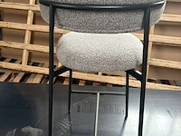 3x barstoel grijs bouclé - afbeelding 1 van  3