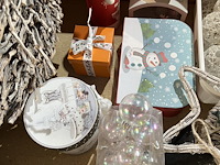 3x bhouten bak gevuld met kerstdeco - afbeelding 3 van  4