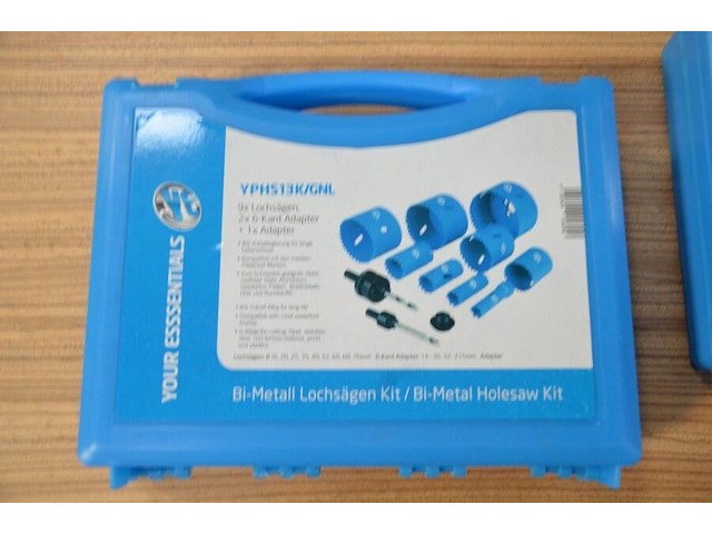 3x bi-metal holesaw kit yphs13k/gnl, 12 piece kit - afbeelding 2 van  4