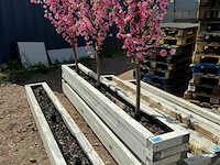 3x bloembak met kunstbomen l250 cm - afbeelding 1 van  3
