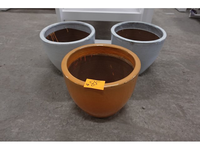 3x bloempot - afbeelding 1 van  4