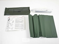 (3x) brits leger ipk tarp/grondzeil legergroen met bevestigingsmateriaal