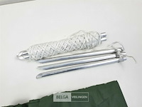 (3x) brits leger ipk tarp/grondzeil legergroen met bevestigingsmateriaal - afbeelding 4 van  5