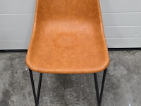 3x cognac kuipstoel - afbeelding 1 van  1