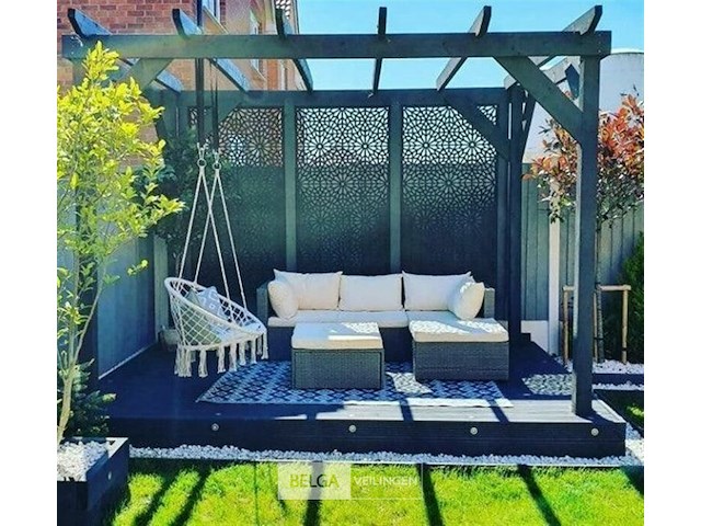 3x deco element mouharabiy 180x90cm grijs - afbeelding 2 van  3