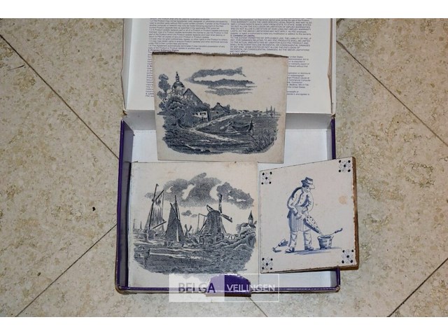 3x delftsblauwe tegels - afbeelding 1 van  3