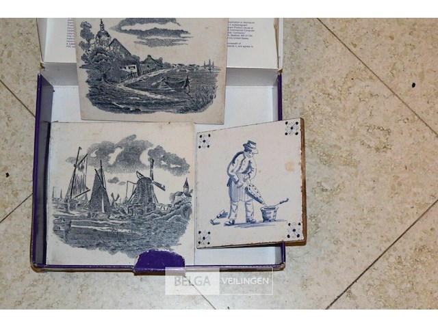 3x delftsblauwe tegels - afbeelding 2 van  3