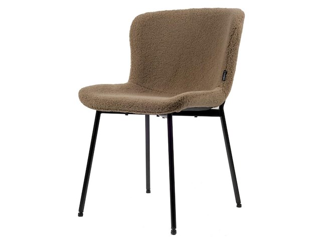 3x design eetkamerstoel teddy taupe - afbeelding 1 van  5