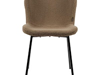 3x design eetkamerstoel teddy taupe - afbeelding 2 van  5