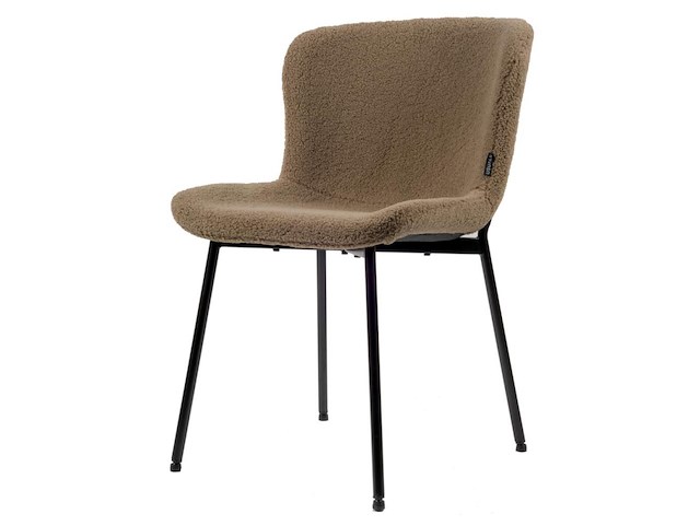 3x design eetkamerstoel teddy taupe - afbeelding 1 van  5