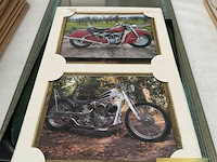 3x div schilderij + 1x spiegel - afbeelding 1 van  2