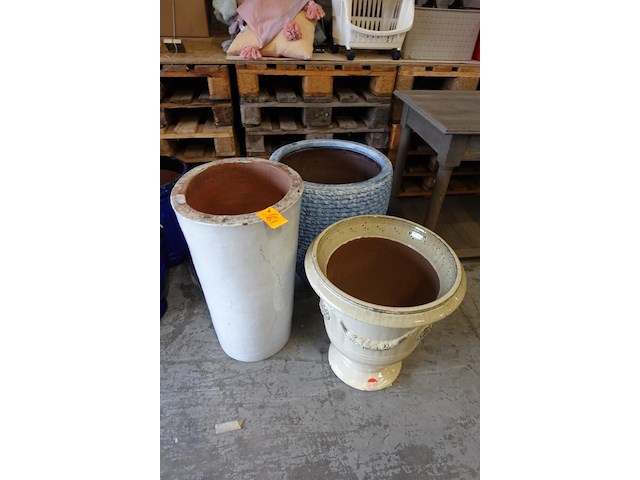 3x diverse bloempot - afbeelding 1 van  4