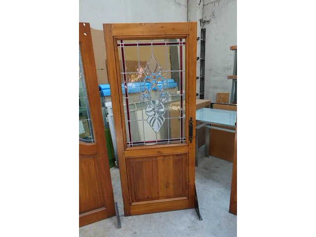 3x diverse houten deuren met glasramen - afbeelding 3 van  4