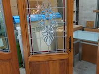 3x diverse houten deuren met glasramen - afbeelding 3 van  4