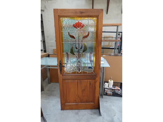 3x diverse houten deuren met glasramen - afbeelding 4 van  4