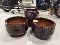 3x diverse terracotta bloempot - afbeelding 1 van  7