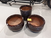3x diverse terracotta bloempot - afbeelding 2 van  7